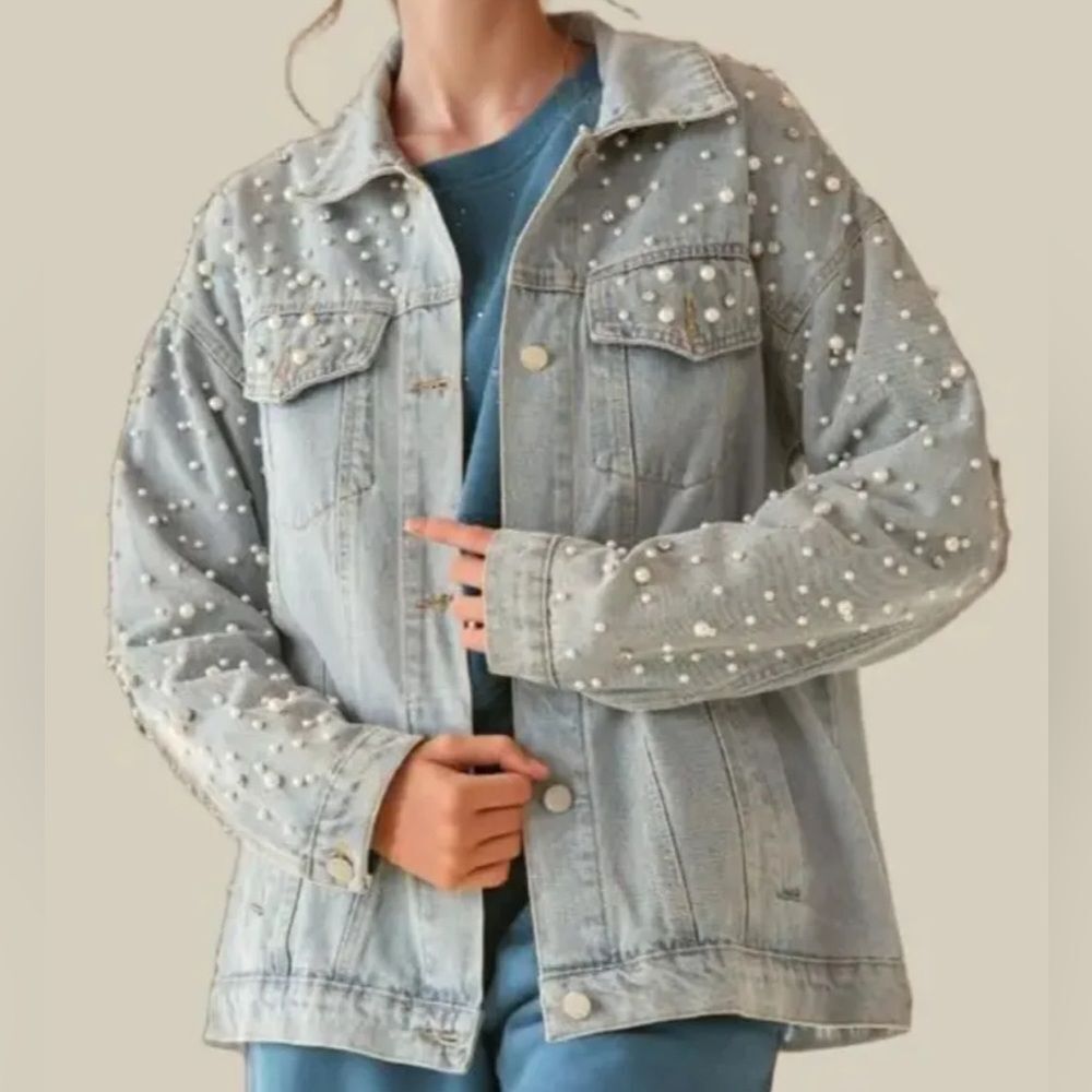 Fate Rhinestone Denim Jacket - Picture 2 of 8